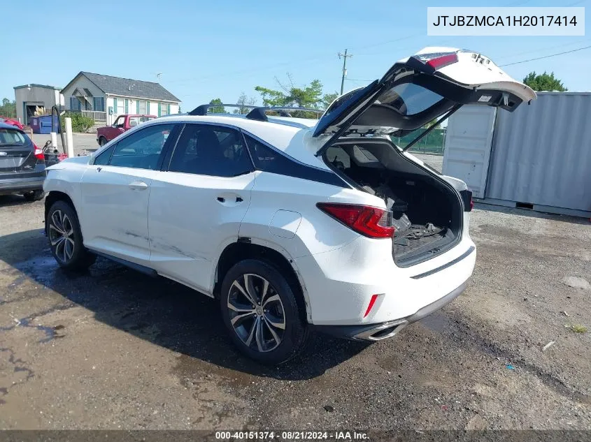 JTJBZMCA1H2017414 2017 Lexus Rx 350