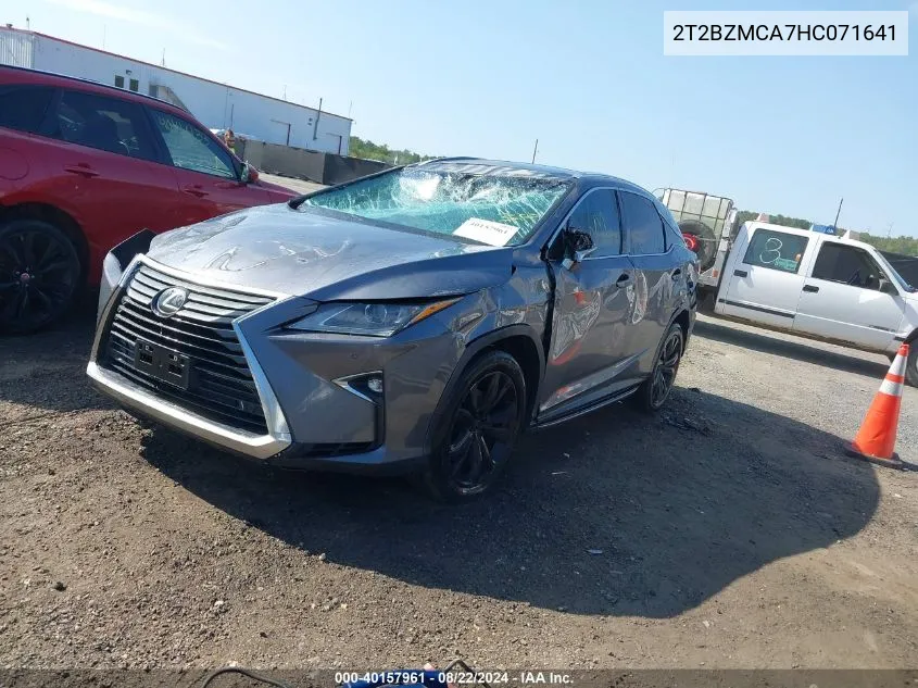 2T2BZMCA7HC071641 2017 Lexus Rx 350