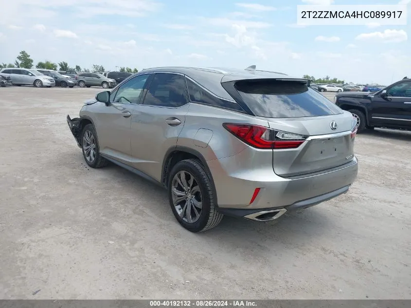 2T2ZZMCA4HC089917 2017 Lexus Rx 350