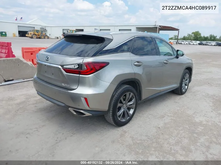 2T2ZZMCA4HC089917 2017 Lexus Rx 350