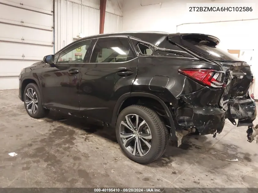 2017 Lexus Rx 350 VIN: 2T2BZMCA6HC102586 Lot: 40195410