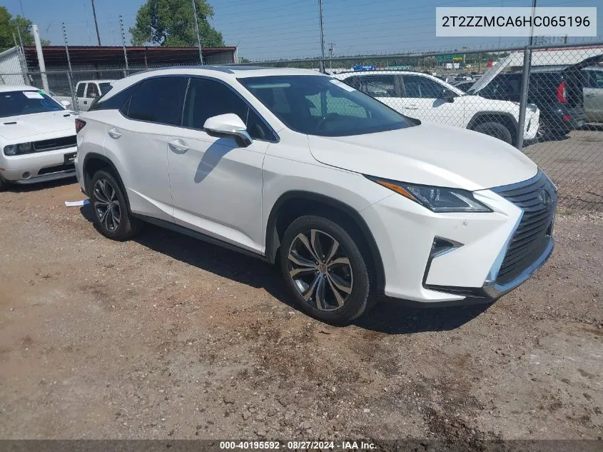 2017 Lexus Rx 350 VIN: 2T2ZZMCA6HC065196 Lot: 40195592