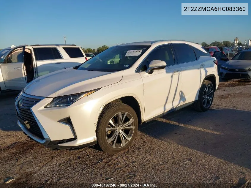 2T2ZZMCA6HC083360 2017 Lexus Rx 350