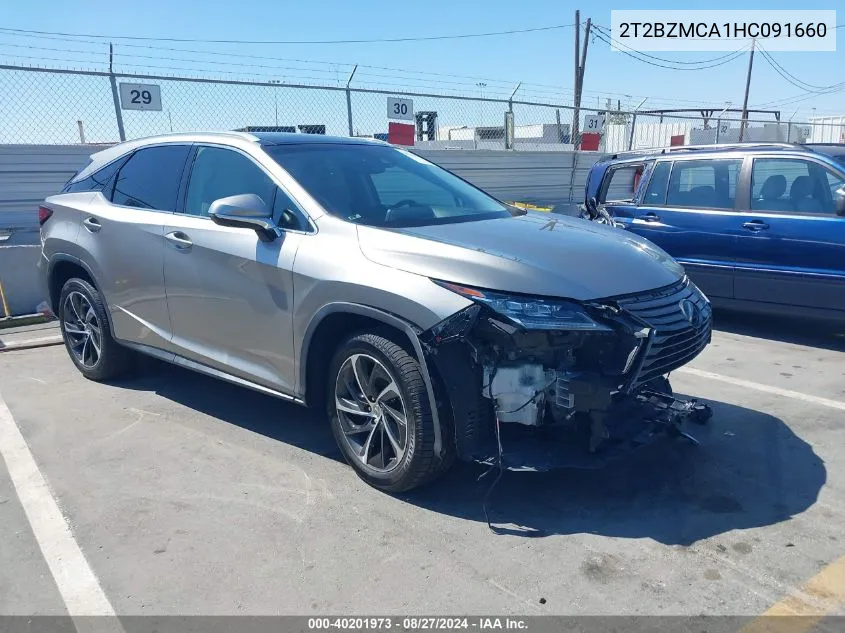 2T2BZMCA1HC091660 2017 Lexus Rx 350