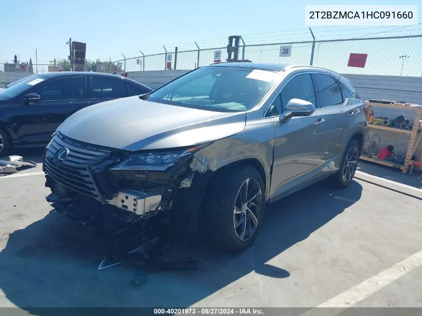 2017 Lexus Rx 350 VIN: 2T2BZMCA1HC091660 Lot: 40201973