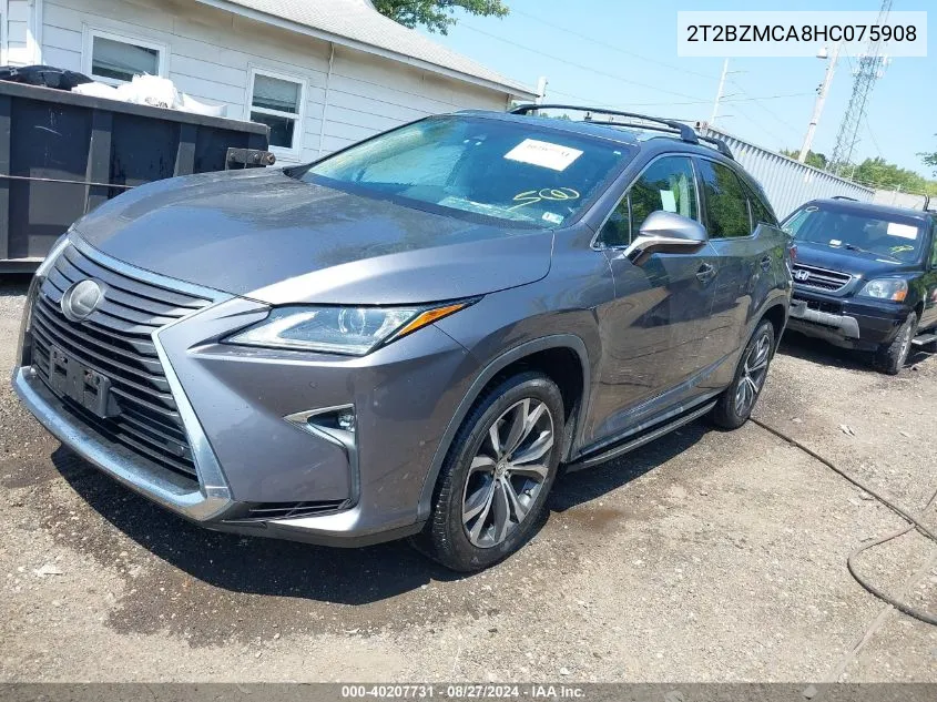 2017 Lexus Rx 350 VIN: 2T2BZMCA8HC075908 Lot: 40207731