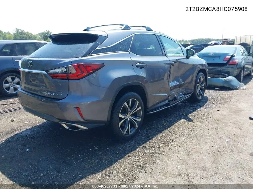 2017 Lexus Rx 350 VIN: 2T2BZMCA8HC075908 Lot: 40207731