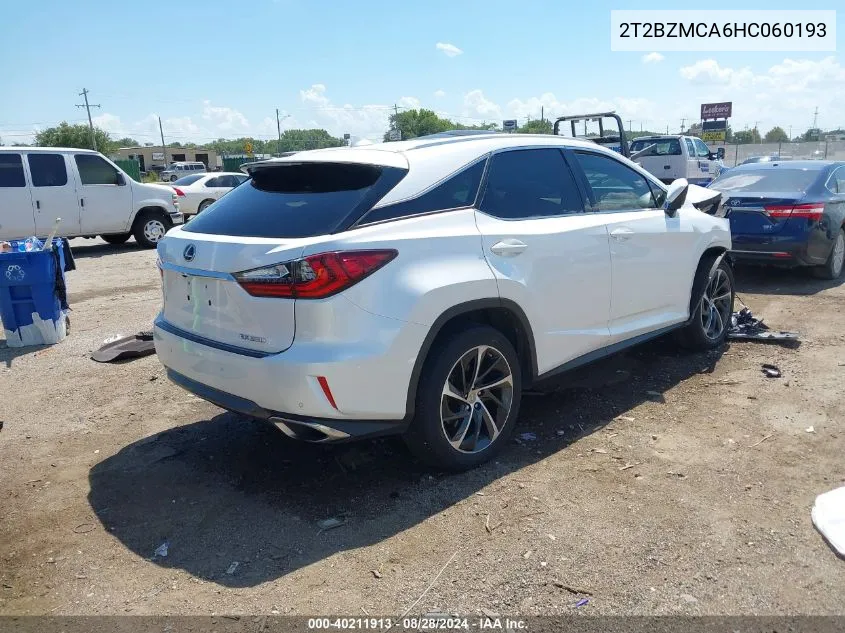 2T2BZMCA6HC060193 2017 Lexus Rx 350