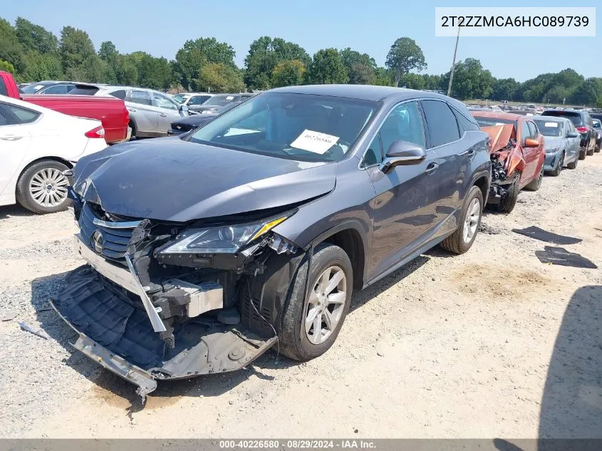 2017 Lexus Rx 350 VIN: 2T2ZZMCA6HC089739 Lot: 40226580