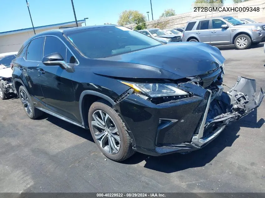 2017 Lexus Rx 450H VIN: 2T2BGMCAXHC009348 Lot: 40229522