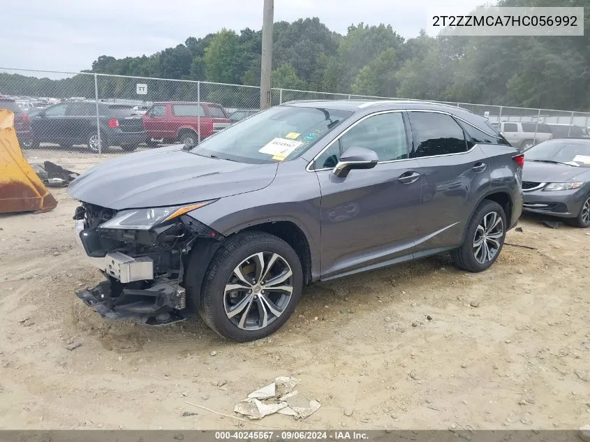 2017 Lexus Rx 350 VIN: 2T2ZZMCA7HC056992 Lot: 40245567