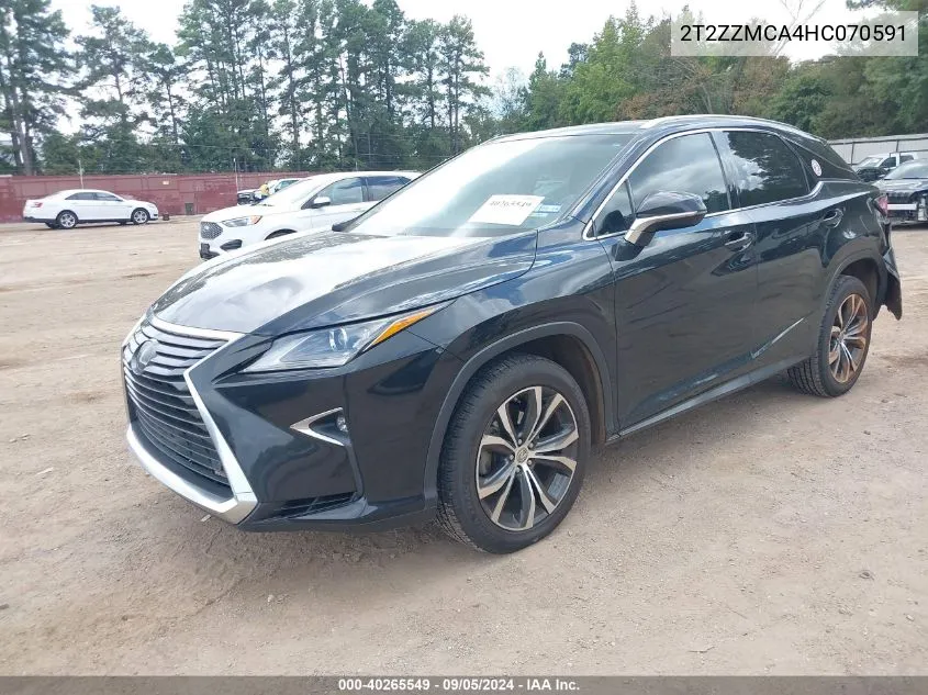 2017 Lexus Rx 350 VIN: 2T2ZZMCA4HC070591 Lot: 40265549