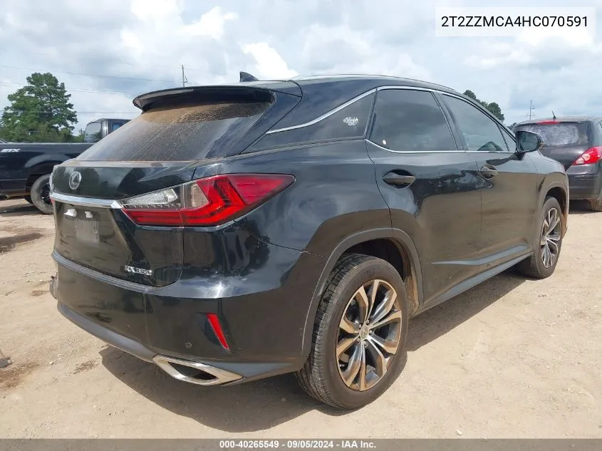 2017 Lexus Rx 350 VIN: 2T2ZZMCA4HC070591 Lot: 40265549