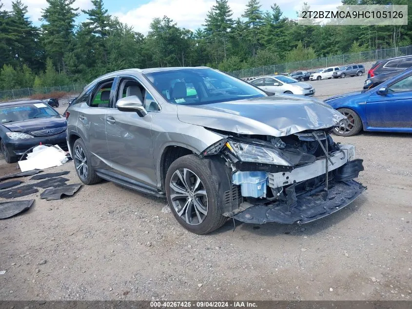 2T2BZMCA9HC105126 2017 Lexus Rx 350