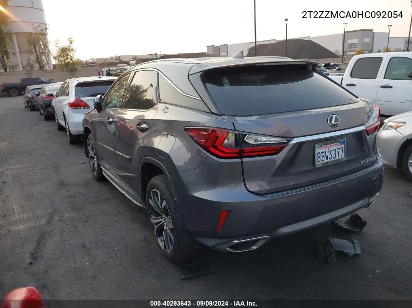 2017 Lexus Rx 350 VIN: 2T2ZZMCA0HC092054 Lot: 40293643