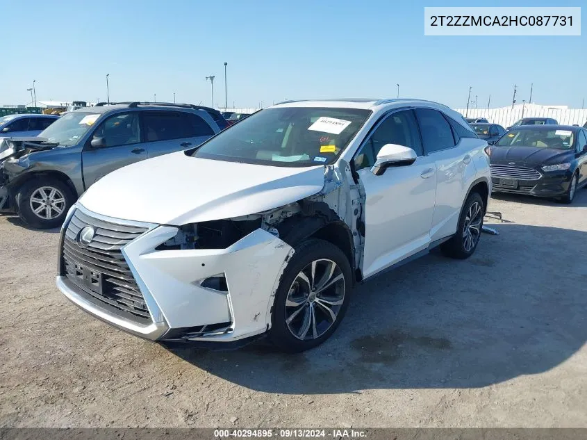 2017 Lexus Rx 350 VIN: 2T2ZZMCA2HC087731 Lot: 40294895