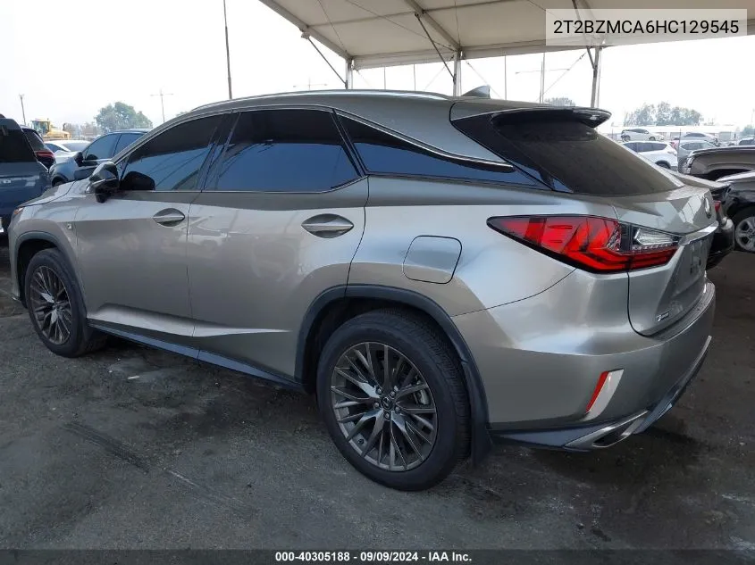 2T2BZMCA6HC129545 2017 Lexus Rx 350 F Sport