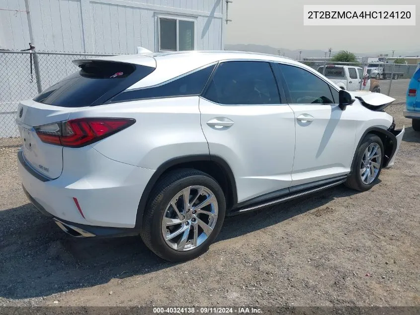 2T2BZMCA4HC124120 2017 Lexus Rx 350