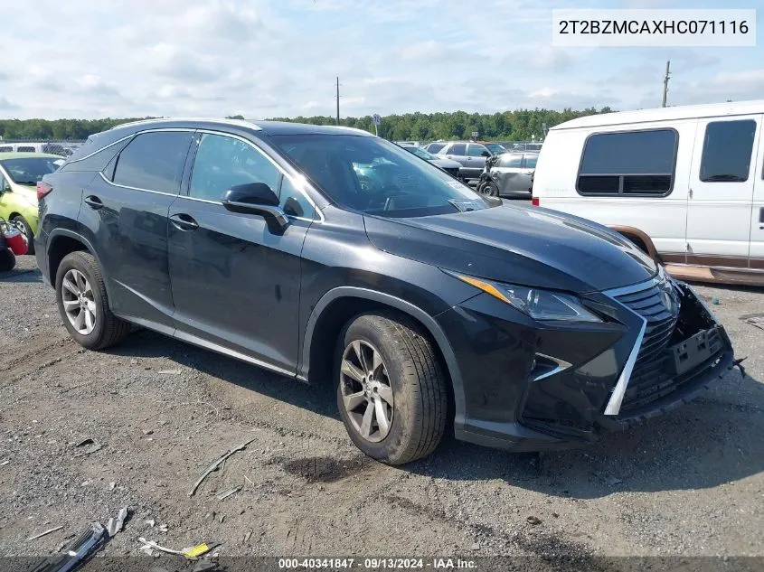 2T2BZMCAXHC071116 2017 Lexus Rx 350 350/Base/F Sport