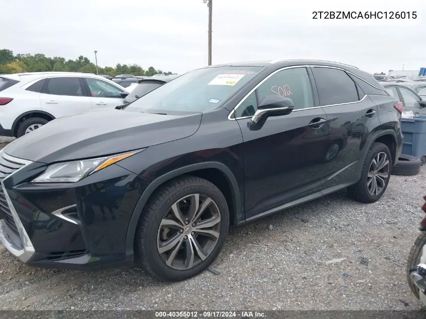 2T2BZMCA6HC126015 2017 Lexus Rx 350