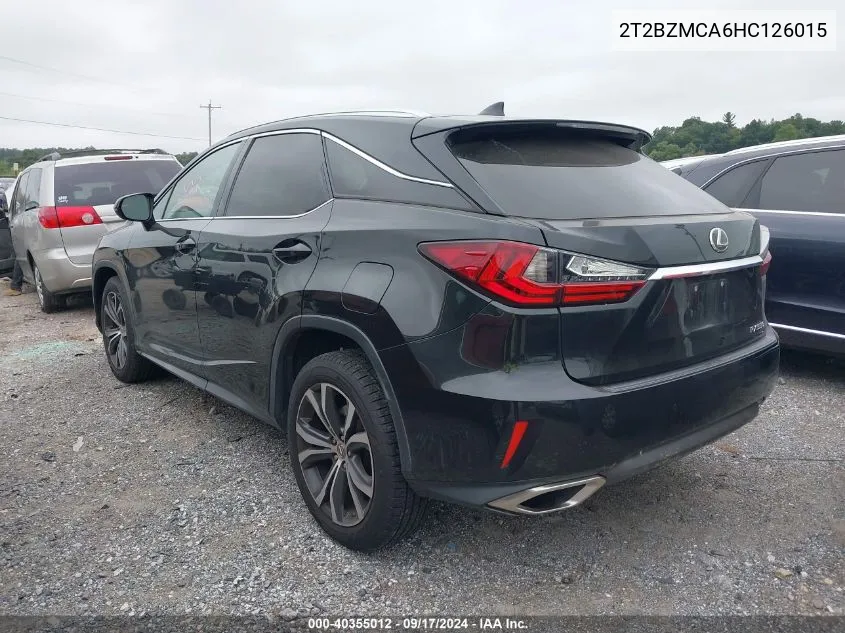 2T2BZMCA6HC126015 2017 Lexus Rx 350