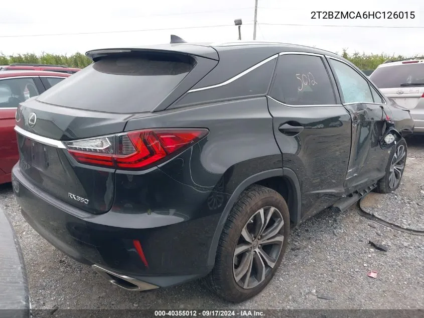 2T2BZMCA6HC126015 2017 Lexus Rx 350