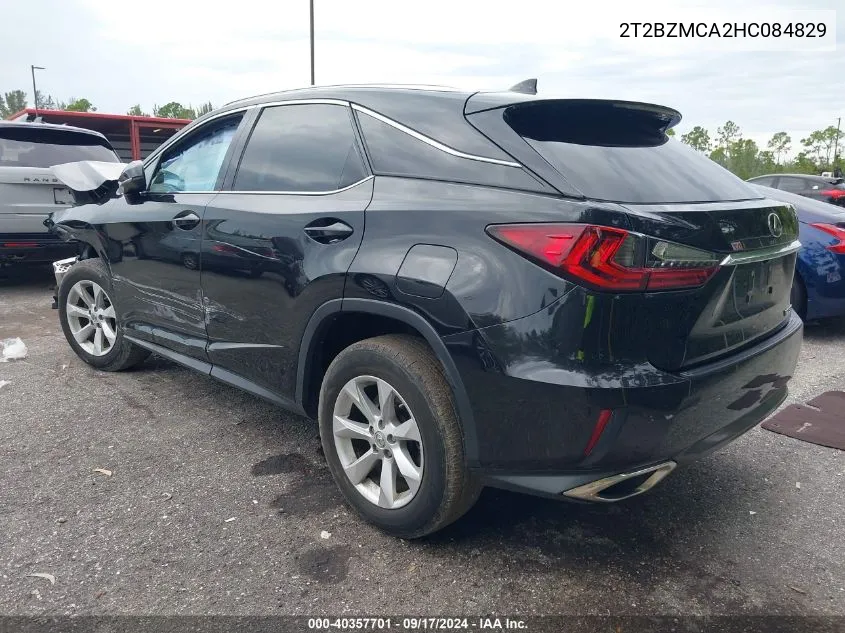 2017 Lexus Rx 350/Base/F Sport VIN: 2T2BZMCA2HC084829 Lot: 40357701