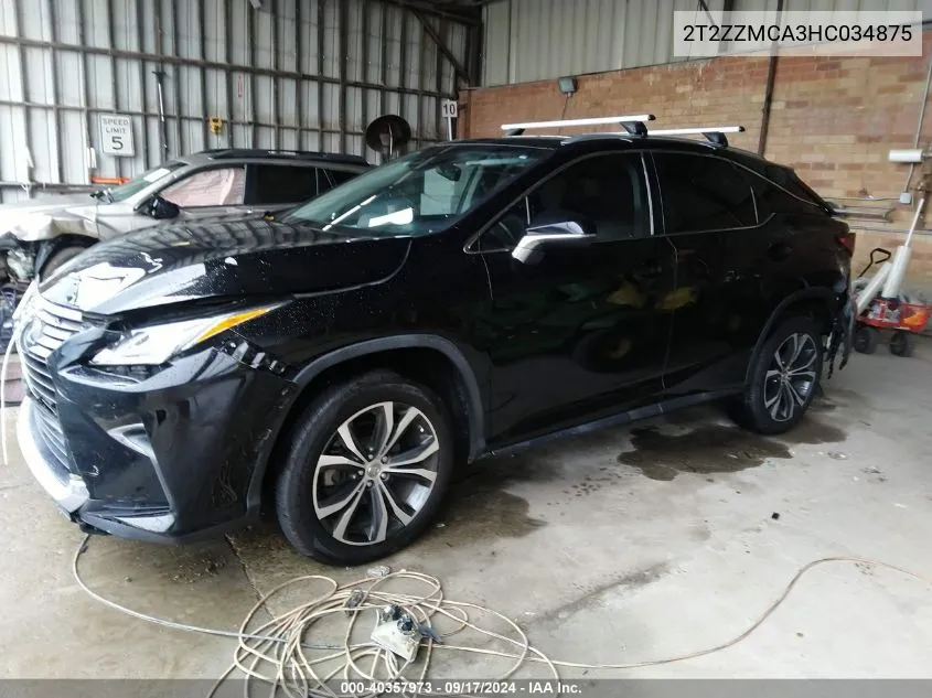 2017 Lexus Rx 350 VIN: 2T2ZZMCA3HC034875 Lot: 40357973