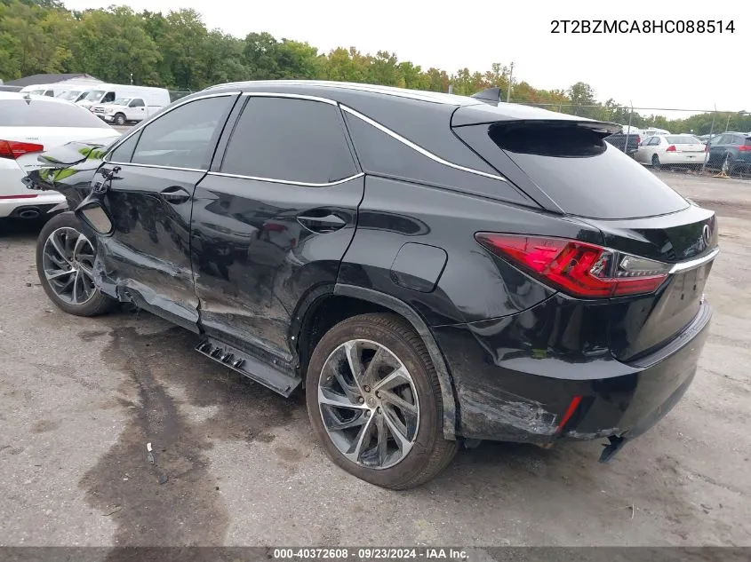 2017 Lexus Rx 350 350/Base/F Sport VIN: 2T2BZMCA8HC088514 Lot: 40372608