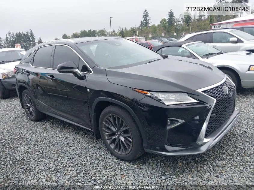 2017 Lexus Rx 350 VIN: 2T2BZMCA9HC108446 Lot: 40374509