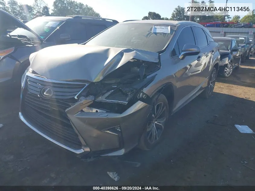 2T2BZMCA4HC113456 2017 Lexus Rx 350