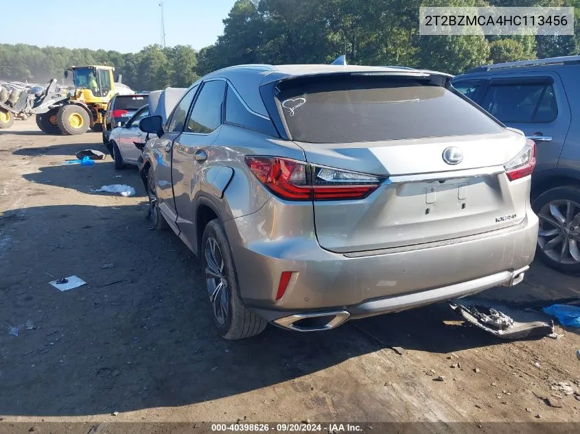 2T2BZMCA4HC113456 2017 Lexus Rx 350