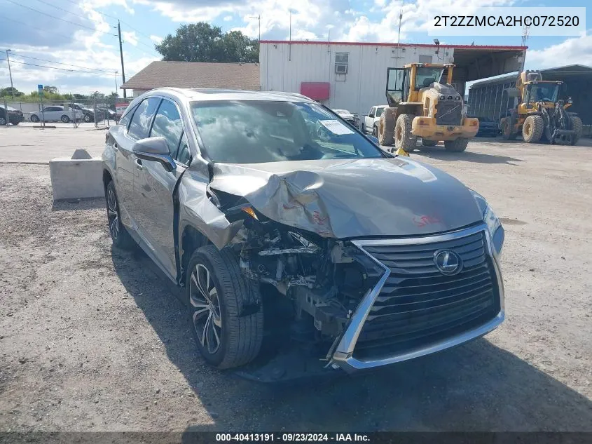 2017 Lexus Rx 350 VIN: 2T2ZZMCA2HC072520 Lot: 40413191