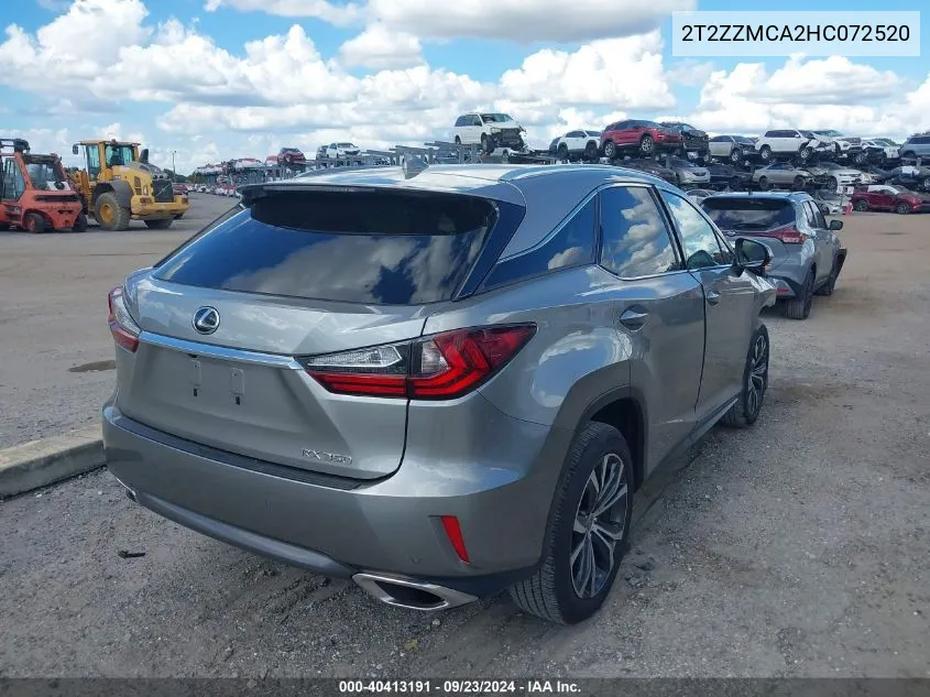 2T2ZZMCA2HC072520 2017 Lexus Rx 350