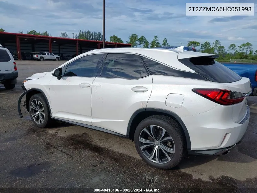 2017 Lexus Rx 350 VIN: 2T2ZZMCA6HC051993 Lot: 40415196