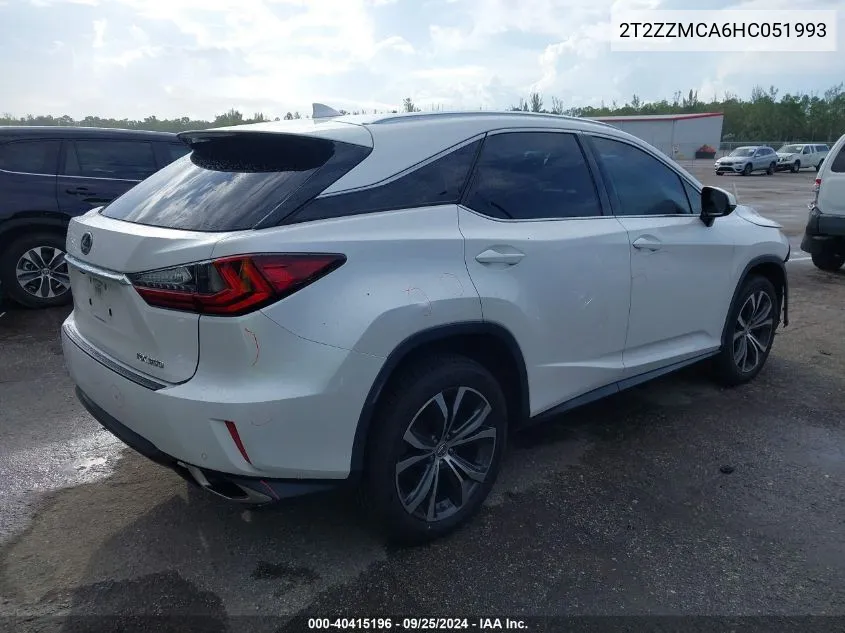 2017 Lexus Rx 350 VIN: 2T2ZZMCA6HC051993 Lot: 40415196