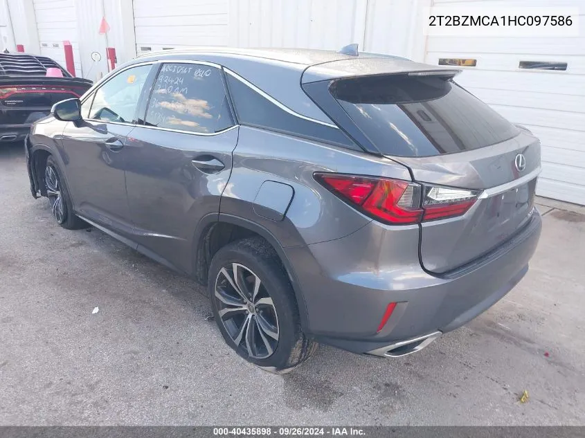 2T2BZMCA1HC097586 2017 Lexus Rx 350/Base/F Sport