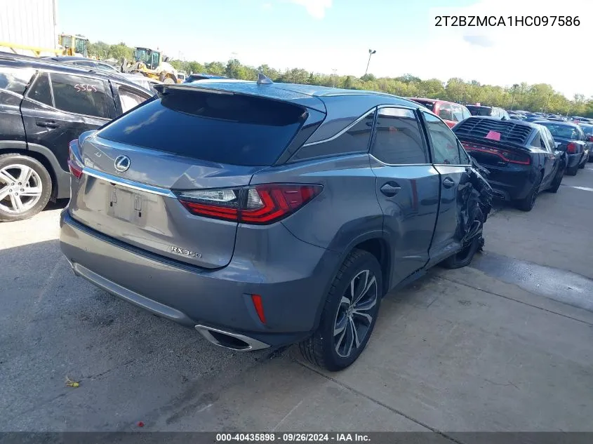 2017 Lexus Rx 350/Base/F Sport VIN: 2T2BZMCA1HC097586 Lot: 40435898