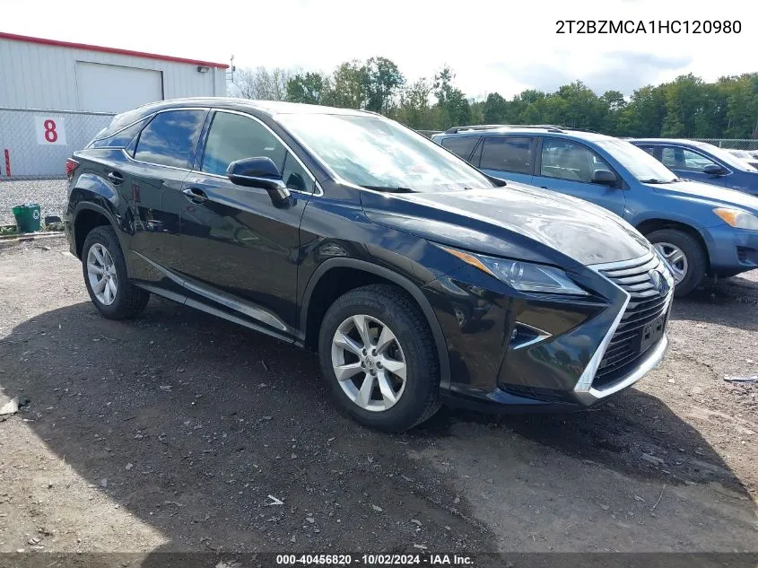 2T2BZMCA1HC120980 2017 Lexus Rx 350