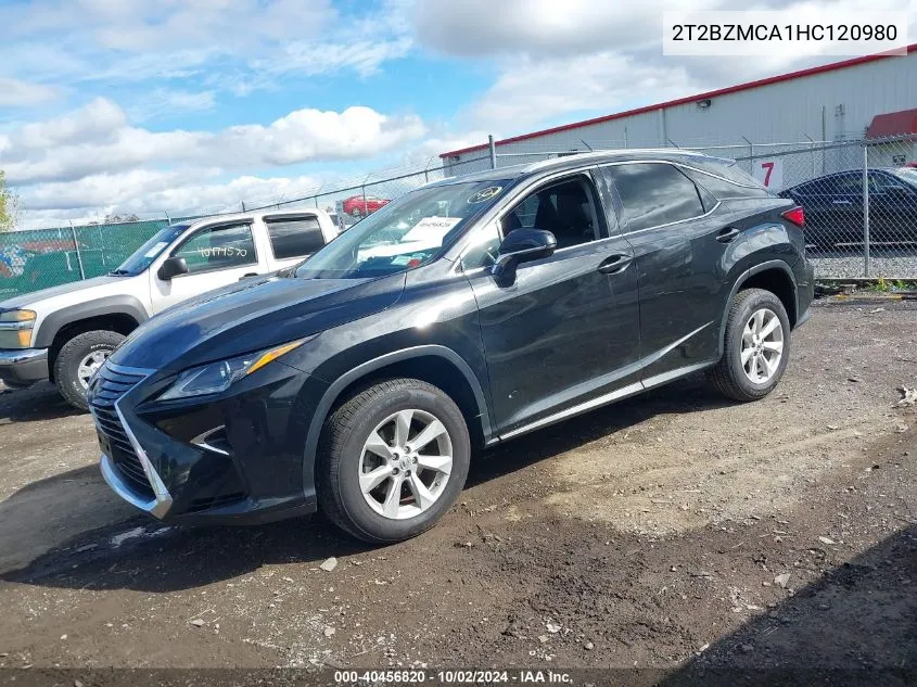 2017 Lexus Rx 350 VIN: 2T2BZMCA1HC120980 Lot: 40456820