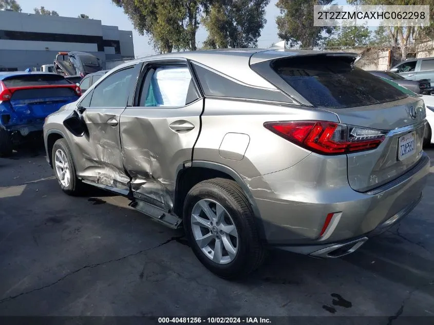 2T2ZZMCAXHC062298 2017 Lexus Rx 350