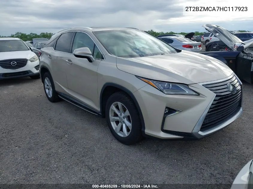 2017 Lexus Rx 350/Base/F Sport VIN: 2T2BZMCA7HC117923 Lot: 40485259