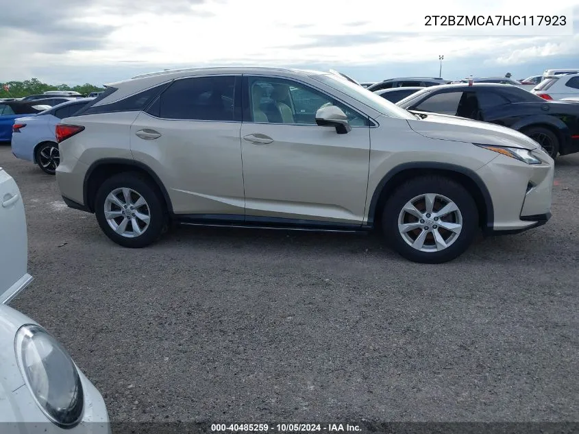 2017 Lexus Rx 350/Base/F Sport VIN: 2T2BZMCA7HC117923 Lot: 40485259