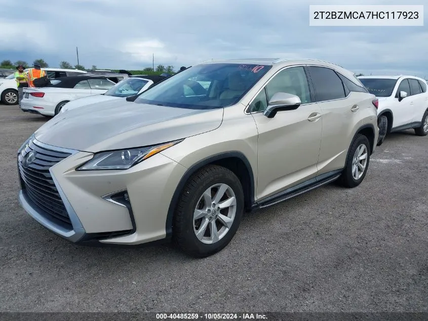 2017 Lexus Rx 350/Base/F Sport VIN: 2T2BZMCA7HC117923 Lot: 40485259