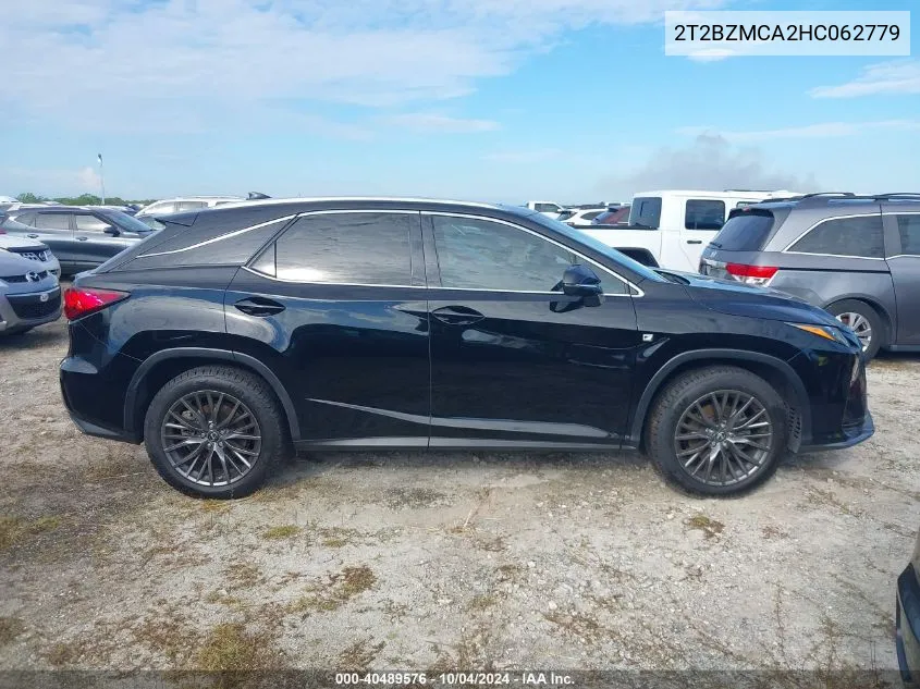 2T2BZMCA2HC062779 2017 Lexus Rx 350 F Sport