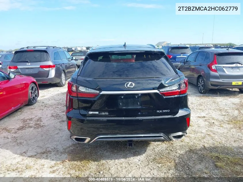 2T2BZMCA2HC062779 2017 Lexus Rx 350 F Sport