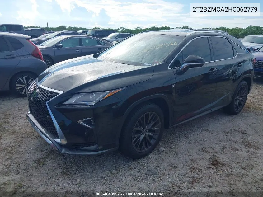 2T2BZMCA2HC062779 2017 Lexus Rx 350 F Sport