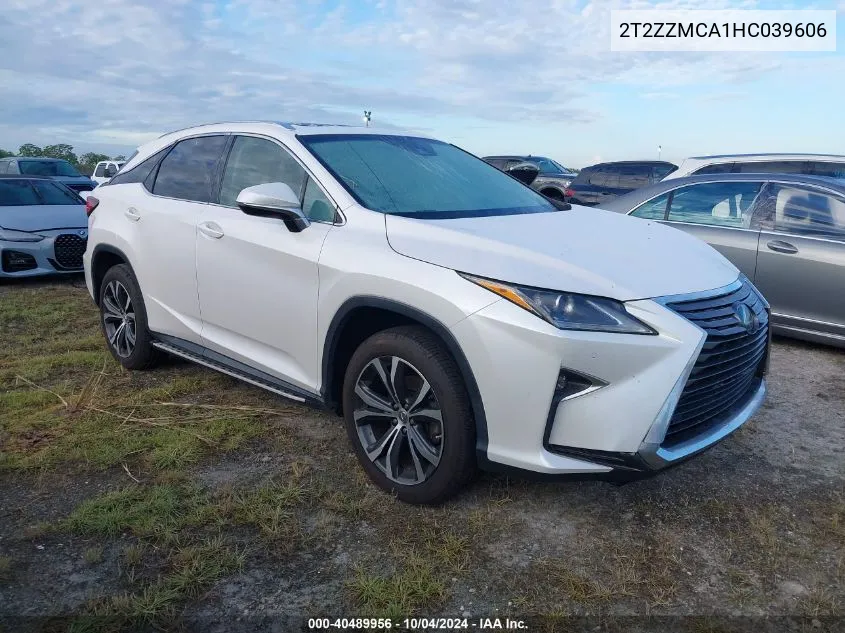 2T2ZZMCA1HC039606 2017 Lexus Rx 350