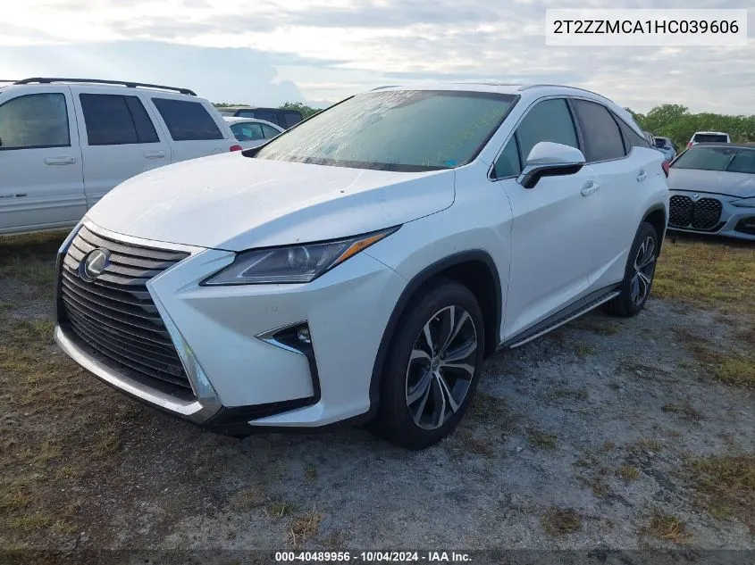 2017 Lexus Rx 350 VIN: 2T2ZZMCA1HC039606 Lot: 40489956