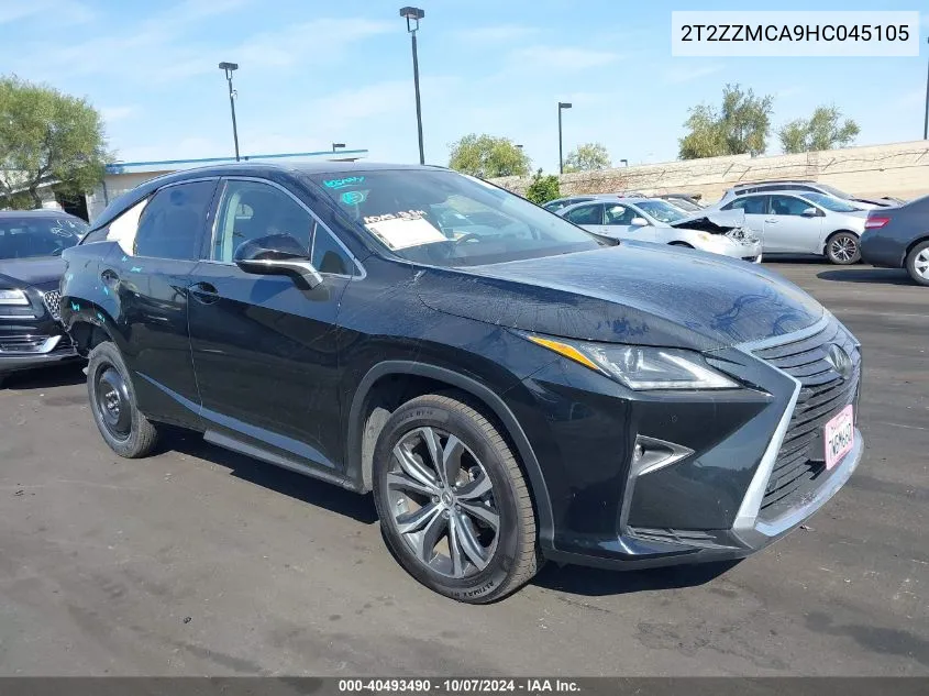 2017 Lexus Rx 350 VIN: 2T2ZZMCA9HC045105 Lot: 40493490